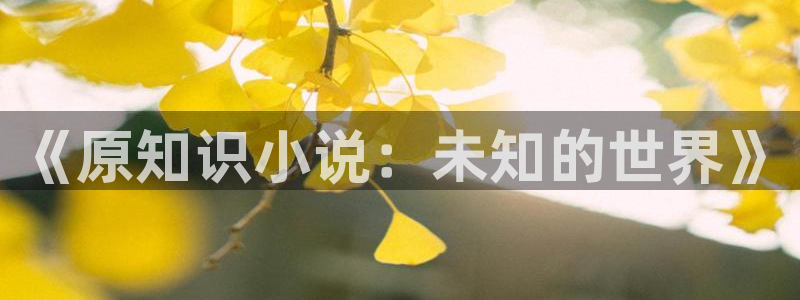清晨心动孟五月小说全文免费阅读：《原知识小说：未知的世界》